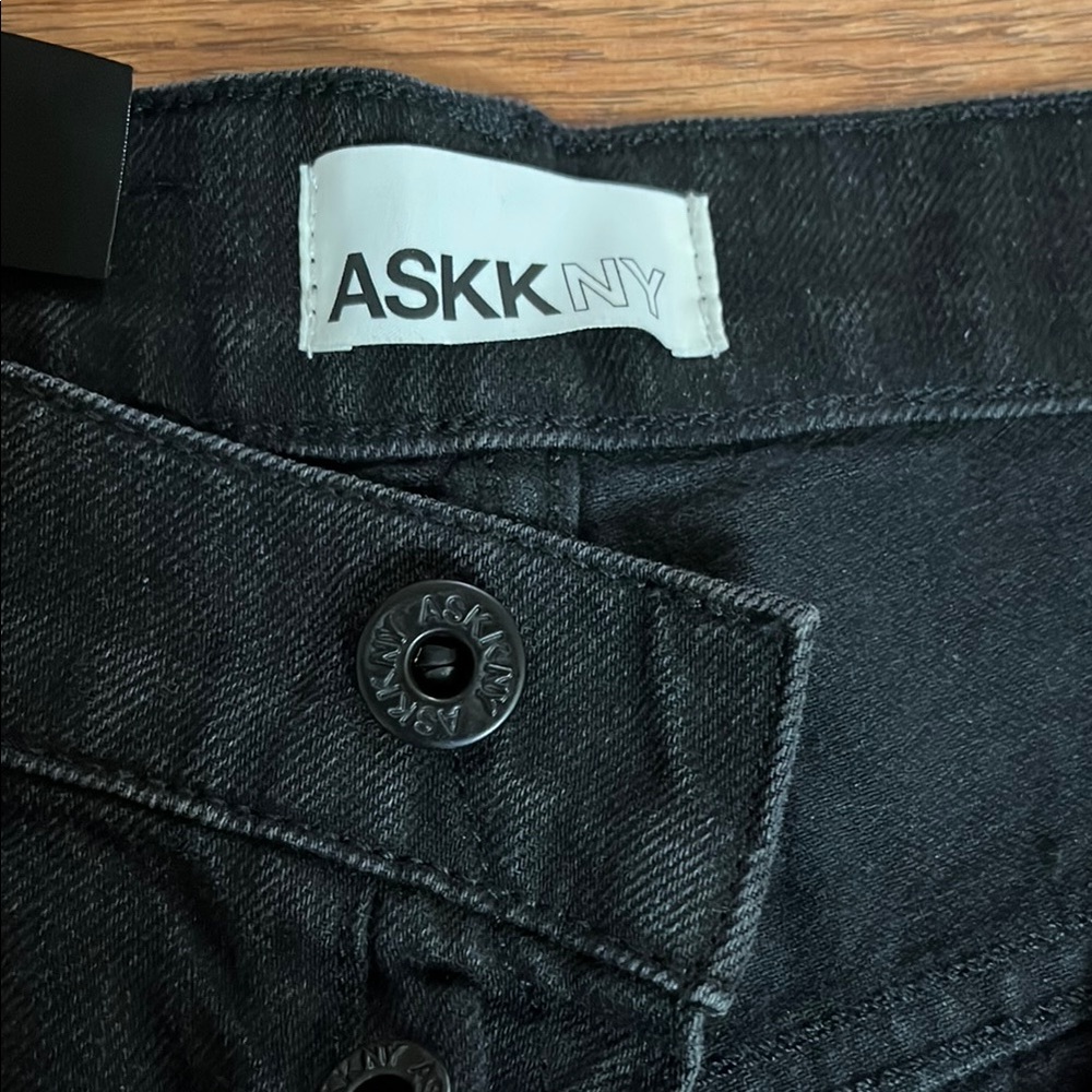 ASKK NY Black Jeans Straight Fit Classic Denim NJ